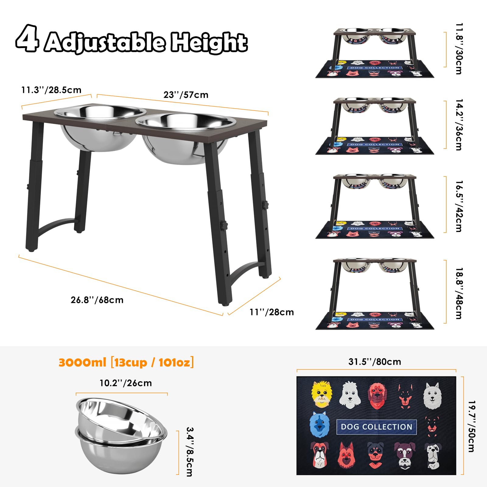 ADENGL non-slip-mats-stable-base prevent sliding and keep the area clean.