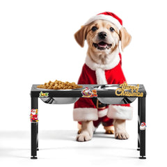 ADENGL raised dog bowl with 10-inch stand for comfortable elevated feeding.