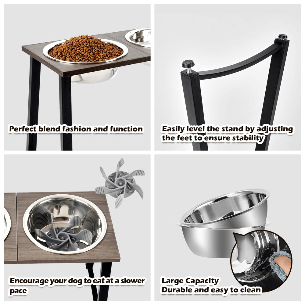 ADENGL two bowls are removable for quick refills and clean convenience.