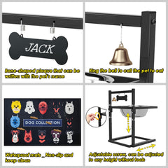 ADENGL rust-resistant metal stand offers sturdy support for large dogs.