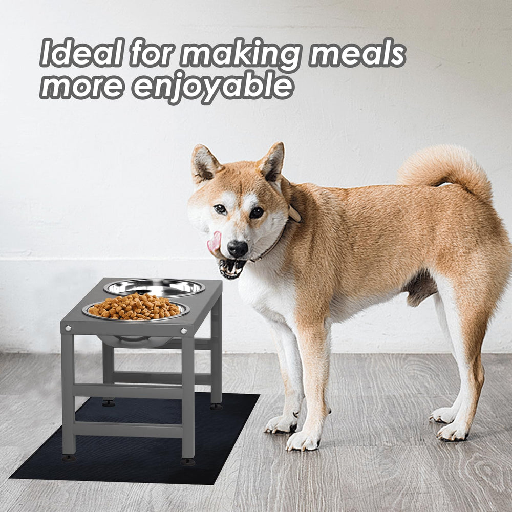 ADENGL ten inch elevation feeder image depicts easy daily meals for medium dogs