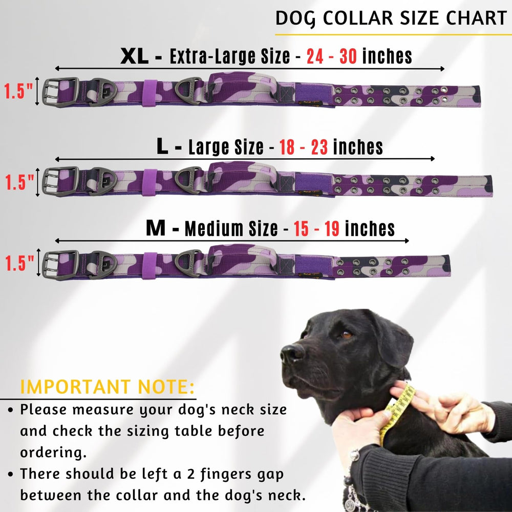 ADITYNA 1-5 inch wide collar emphasizing sturdy support for large breeds.