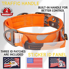 ADITYNA heavy-duty collar wide 1.5-inch for medium dogs during walks.