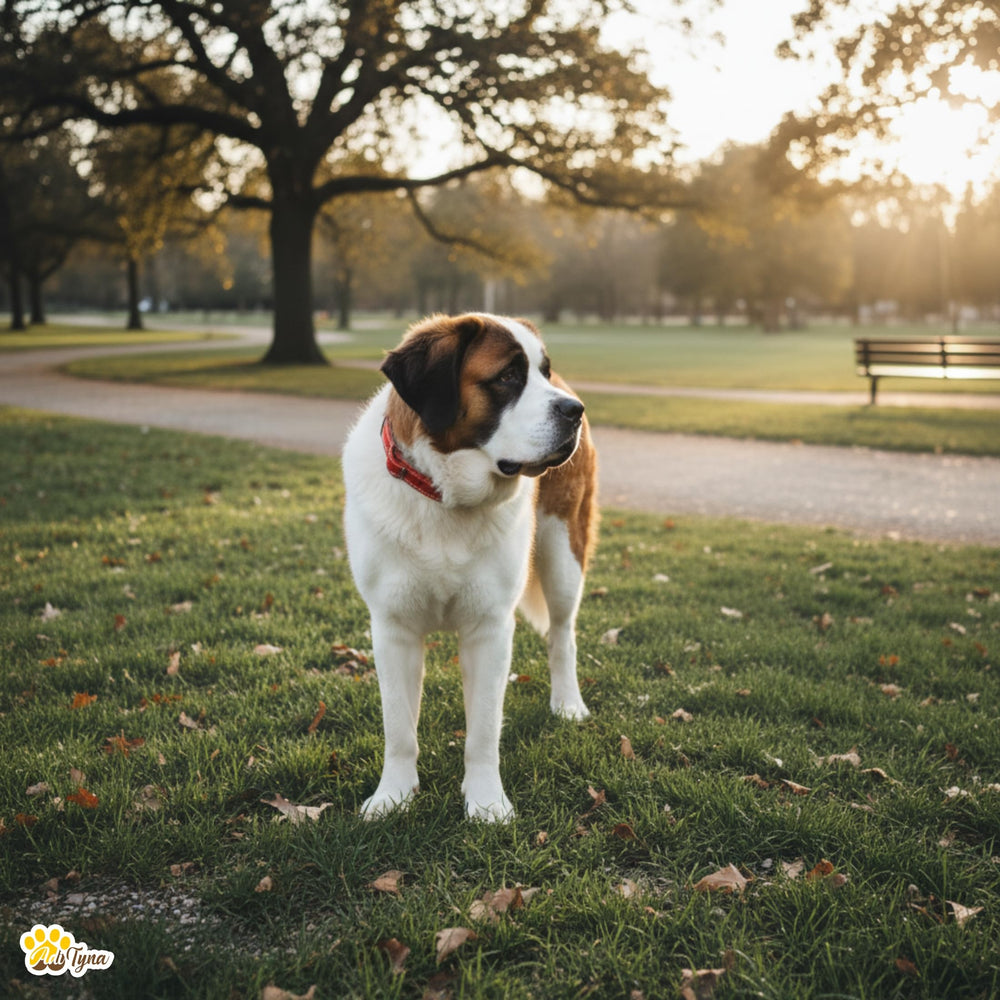 ADITYNA collar on large dog demonstrates stylish, rugged accessory for outdoor adventures.