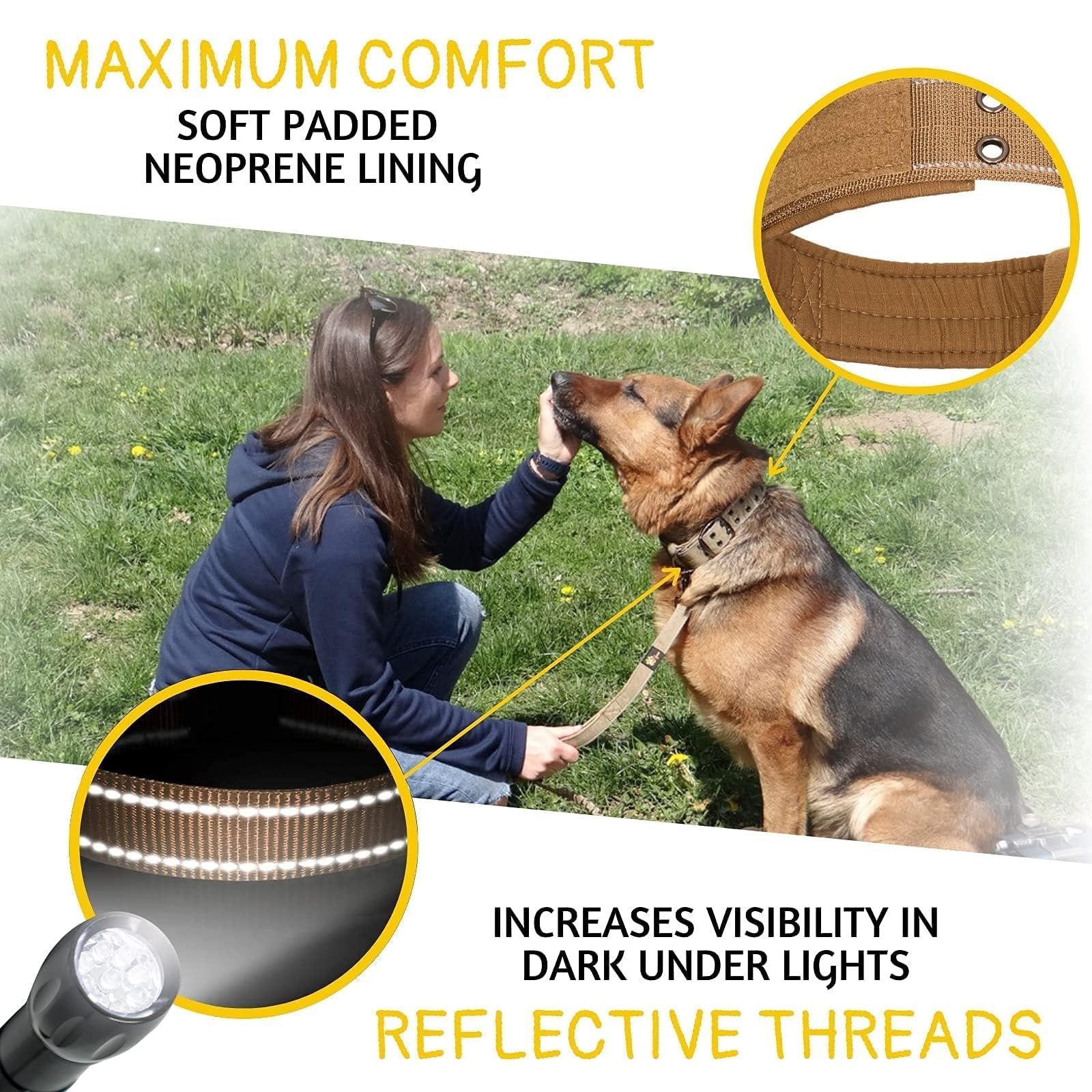 ADITYNA collar with handle enables easy training and quick control