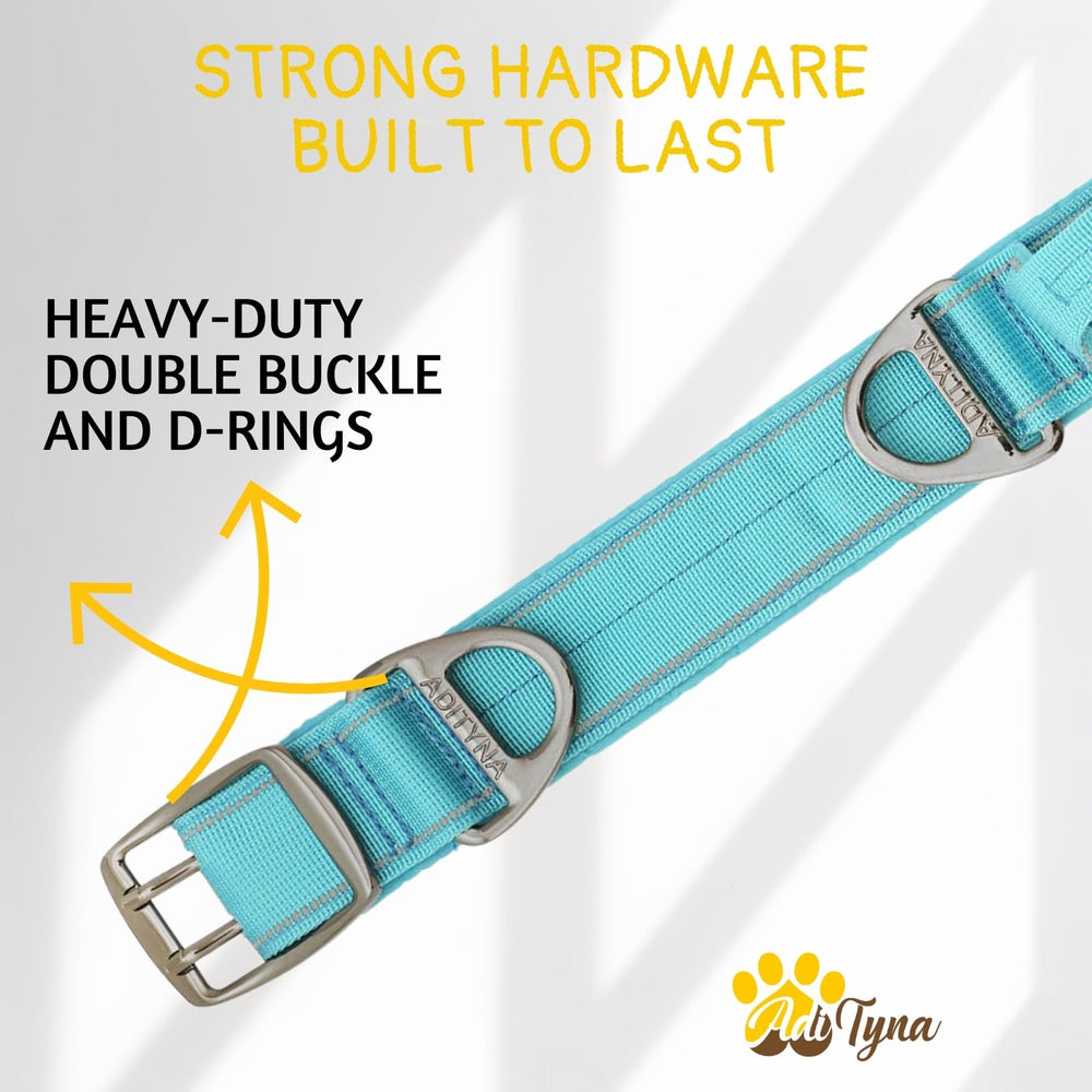 ADITYNA heavy-duty D-ring and leash attachment for secure walking.