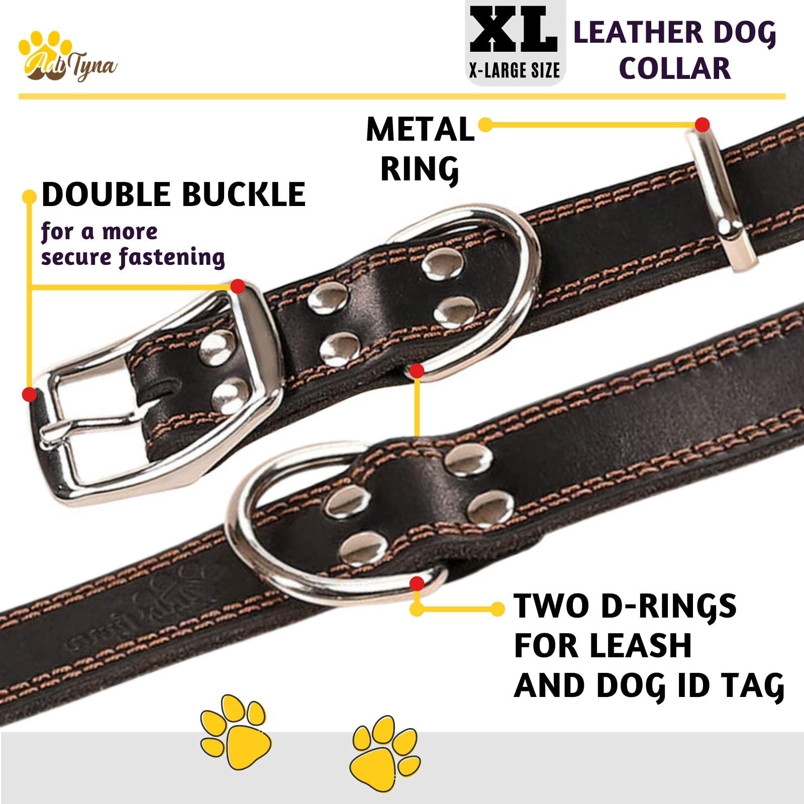 ADITYNA dog collar in use during a large-breed walk shows dependable control