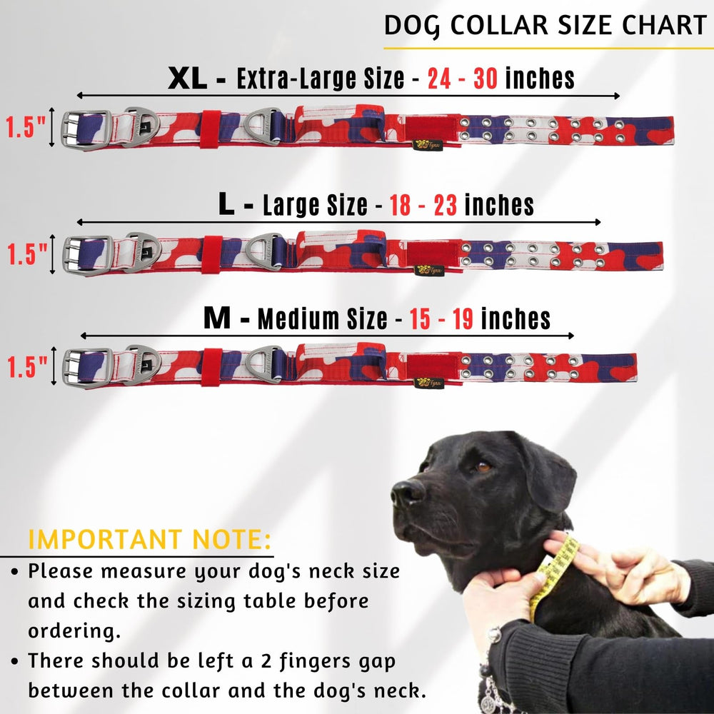 ADITYNA dog collar 1.5-inch width supports stability and control during active play.