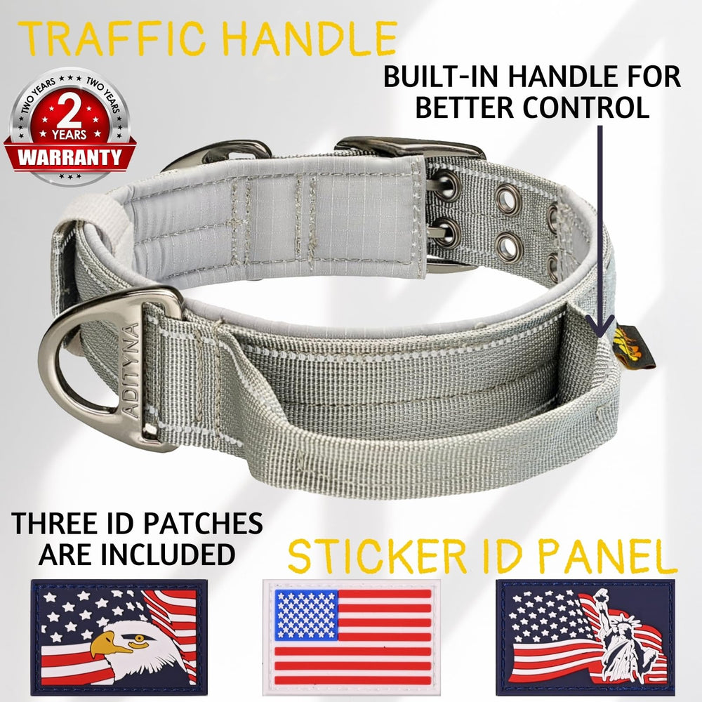 ADITYNA dog collar with handle for easy training and control