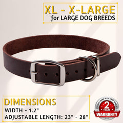 ADITYNA handmade leather collar XL highlights craftsmanship and lasting durability.