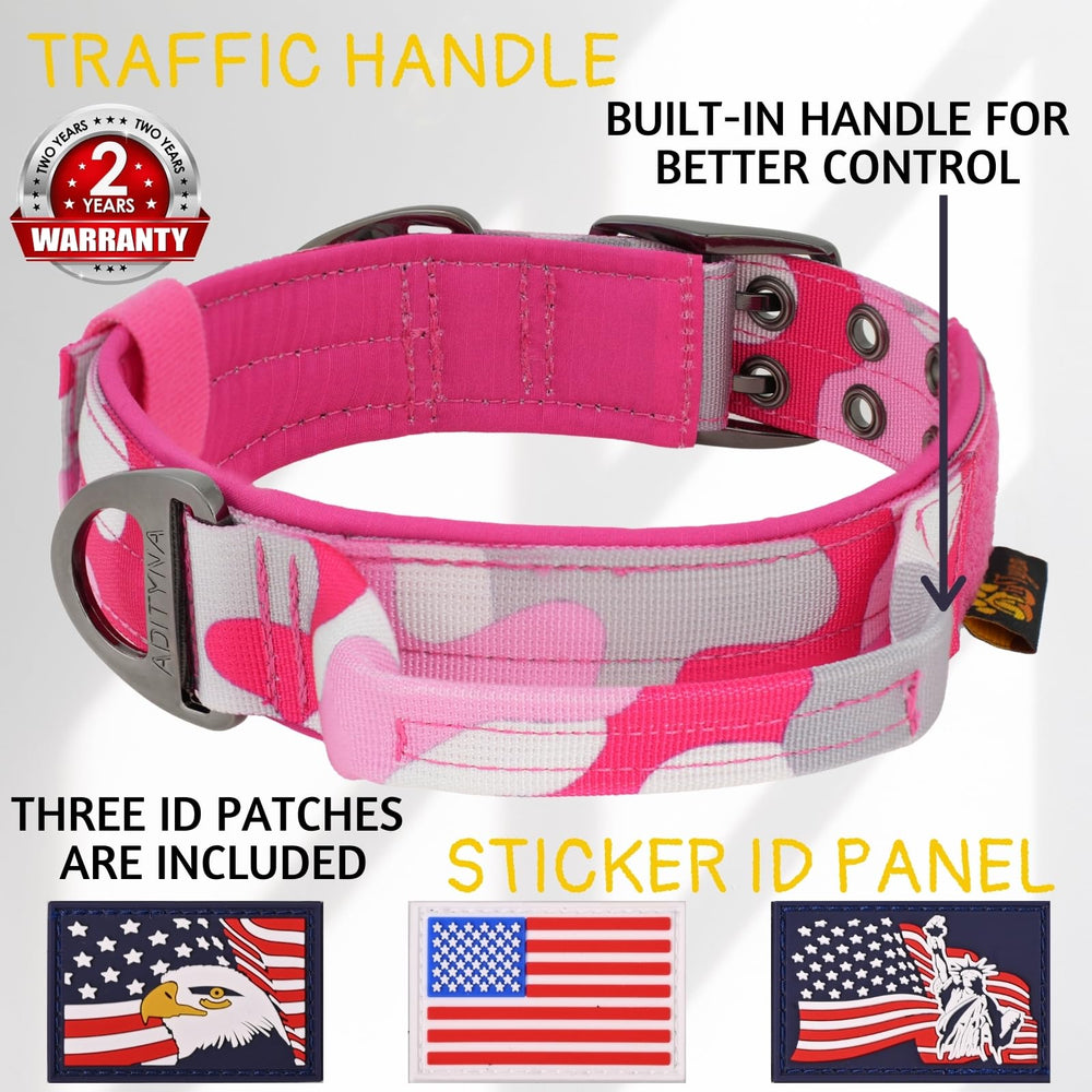 ADITYNA heavy-duty D-ring attachment highlights reliable leash connection.