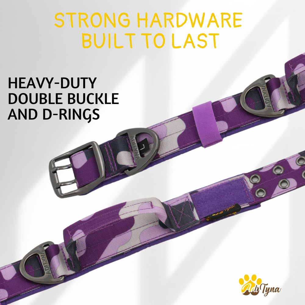 ADITYNA heavy-duty collar in action during training and walking demonstrations.