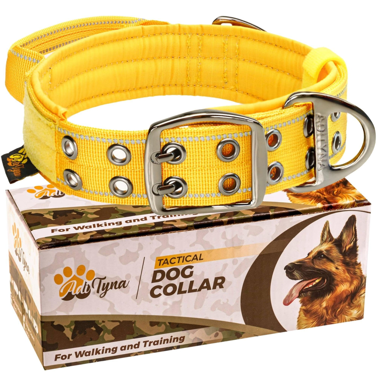 ADITYNA heavy-duty dog collar extra-large 24-30 inch for large breeds during walks