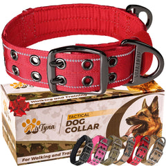 ADITYNA heavy-duty dog collar handle closeup shows sturdy grip for training