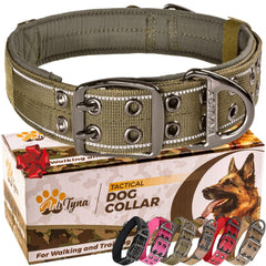 ADITYNA heavy-duty dog collar large size 18-23 inches offers rugged security for big breeds.