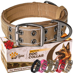 ADITYNA heavy duty dog collar medium fit shows adjustable size for versatile walking