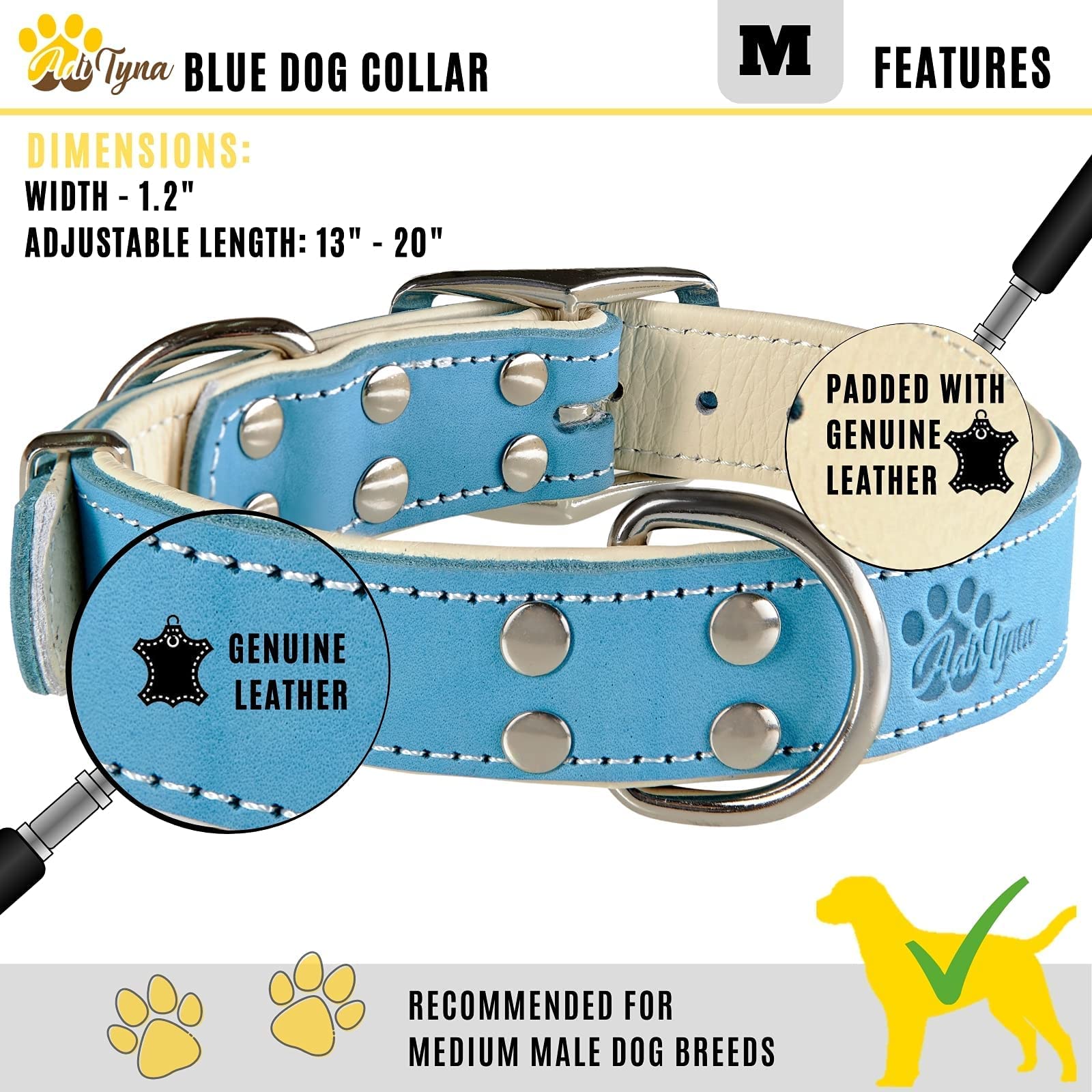 ADITYNA handmade packaging accompanies premium collar ready as a gift.