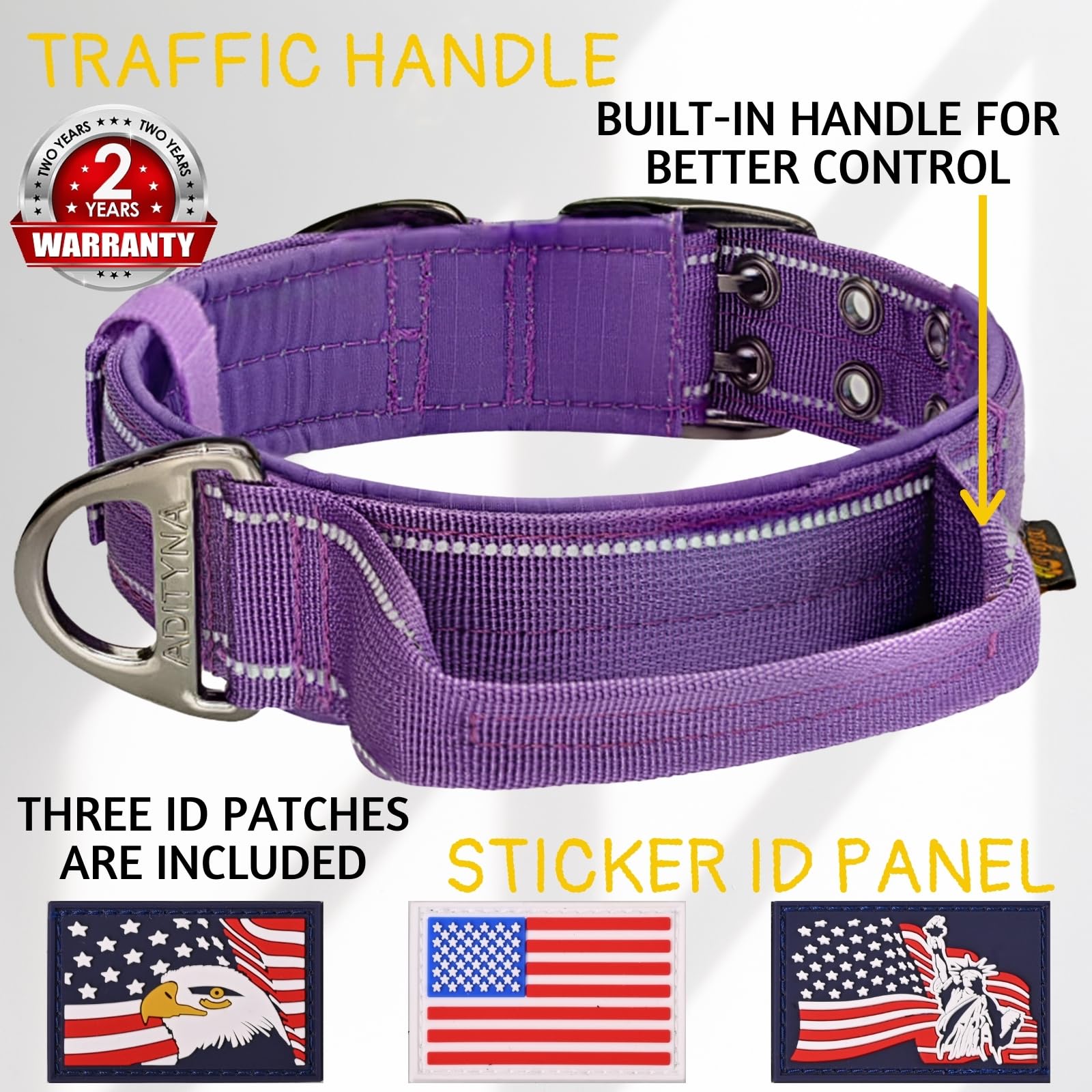 ADITYNA reflective stitching keeps your dog visible during night walks