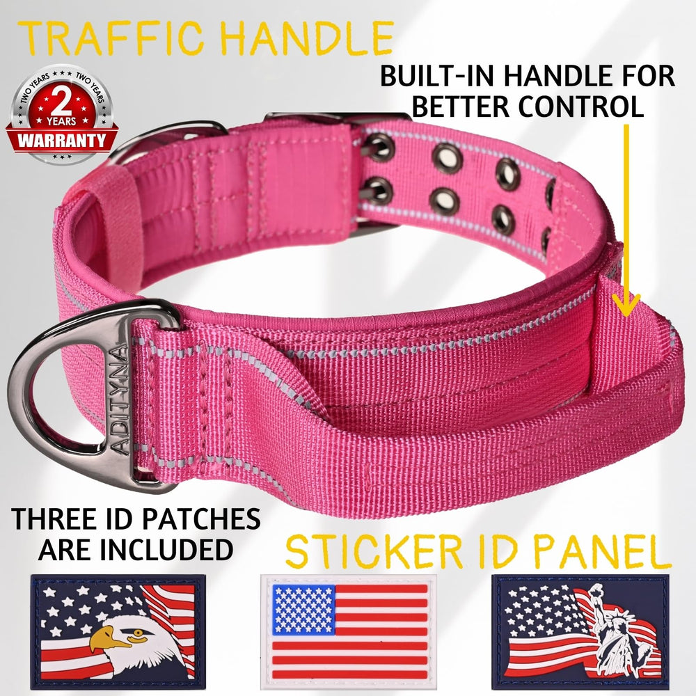 ADITYNA collar with reflective stitching for safer night walks