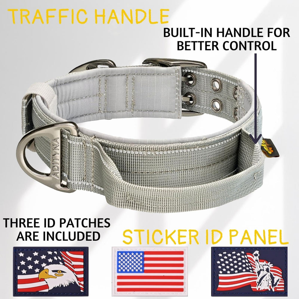 ADITYNA collar with reflective stitching enables safer night walks.