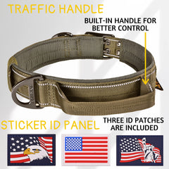 ADITYNA collar with reflective stitching for night visibility during walks.