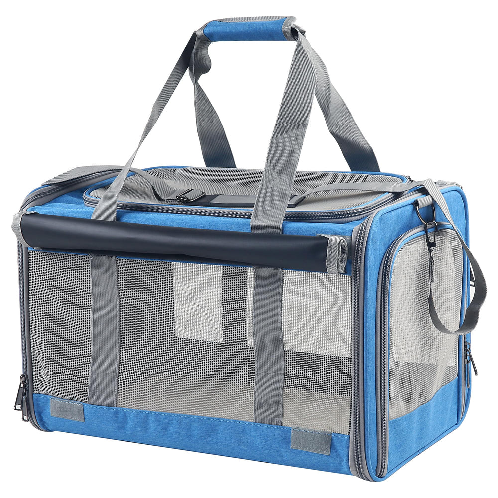 Adkyop large cat carrier top view showing roomy interior for travel
