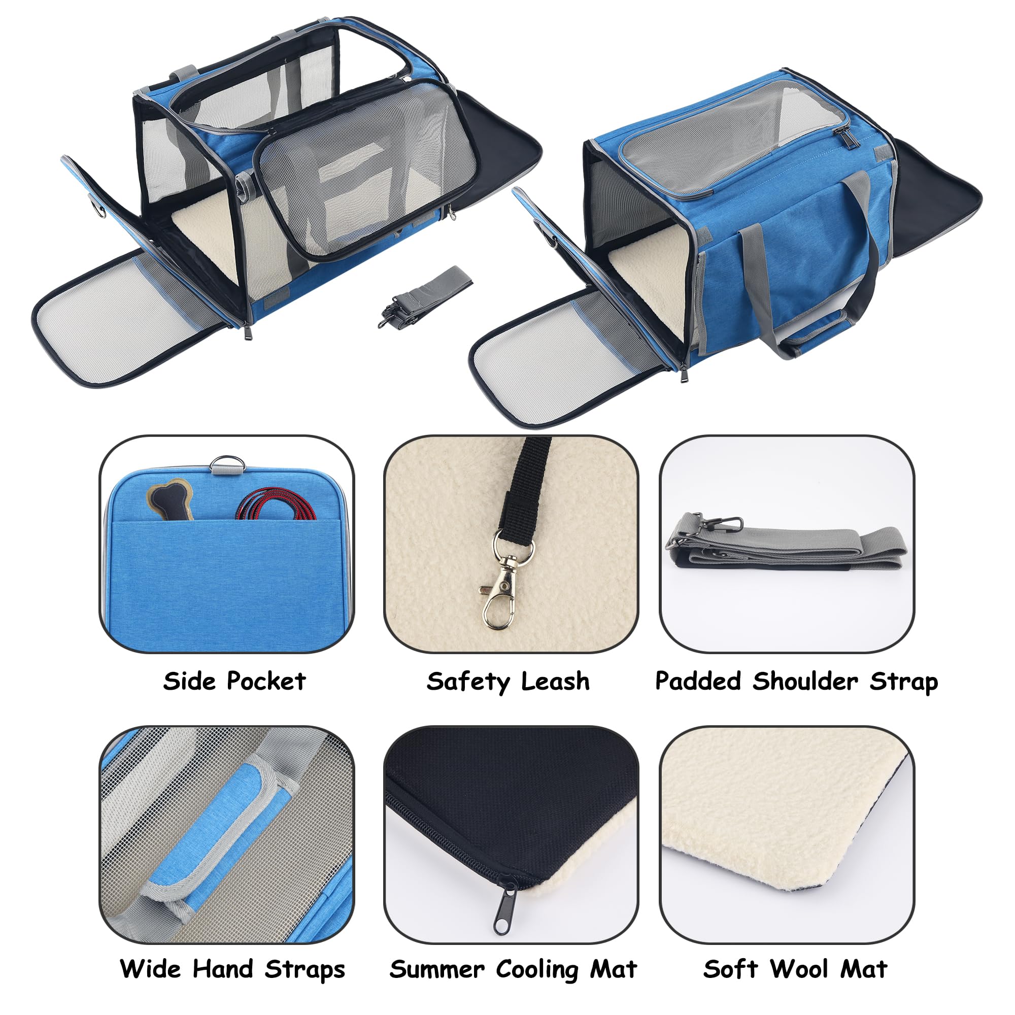 Adkyop large cat carrier ventilation sides highlighting airflow