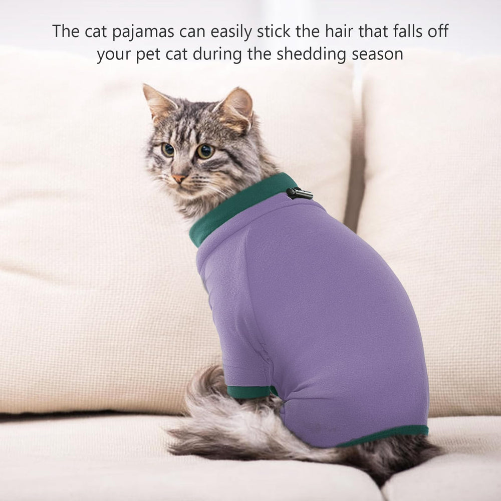 ADNIKIA anti-licking cat wear demonstrating breathable cotton fabric and comfy fit for daily wear
