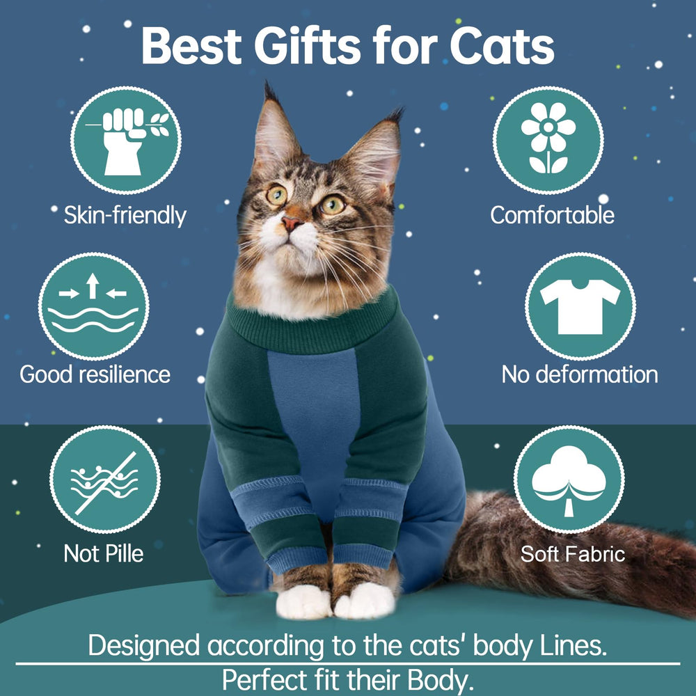 ADNIKIA cat pajamas four-leg long sleeve worn for warm comfort