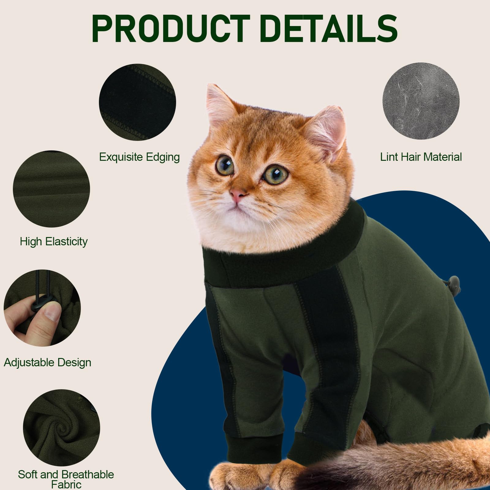 ADNIKIA cat pajamas warmth: lightweight long sleeves keep hairless cats cozy