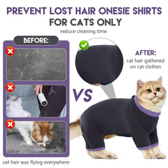 ADNIKIA cat-surgery-recovery-suit protects incisions while calming movement.