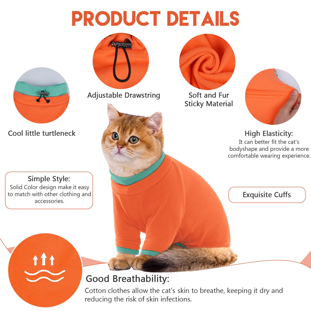 ADNIKIA cat-surgery-recovery-suit protects wounds and bandages on your cat