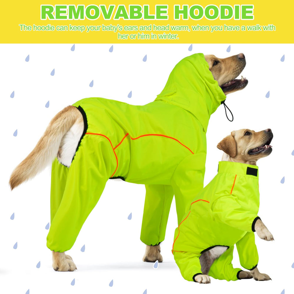 ADNIKIA dog raincoat size range from S to 3XL fits many breeds.