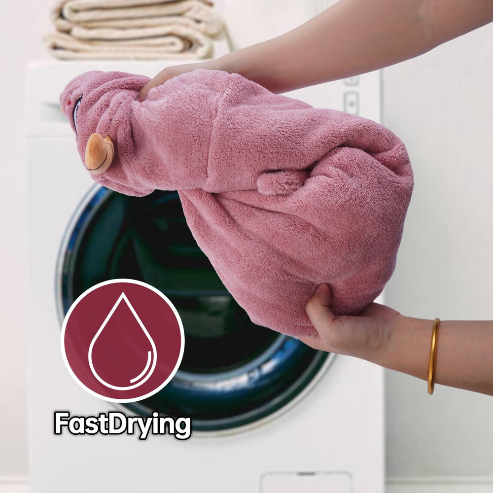 ADNIKIA dog towel wrap after-bath scene illustrates versatile use as cozy robe.