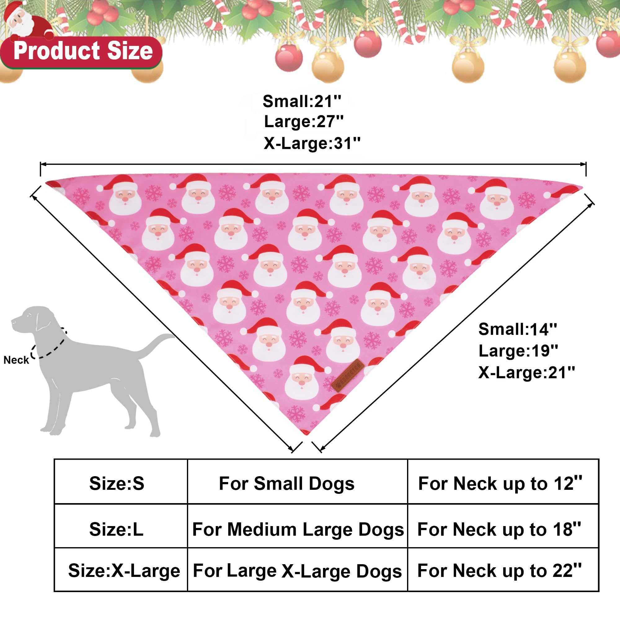 ADOGGYGO adjustable dog bandana sizing ensures comfortable, secure fit for large breeds.