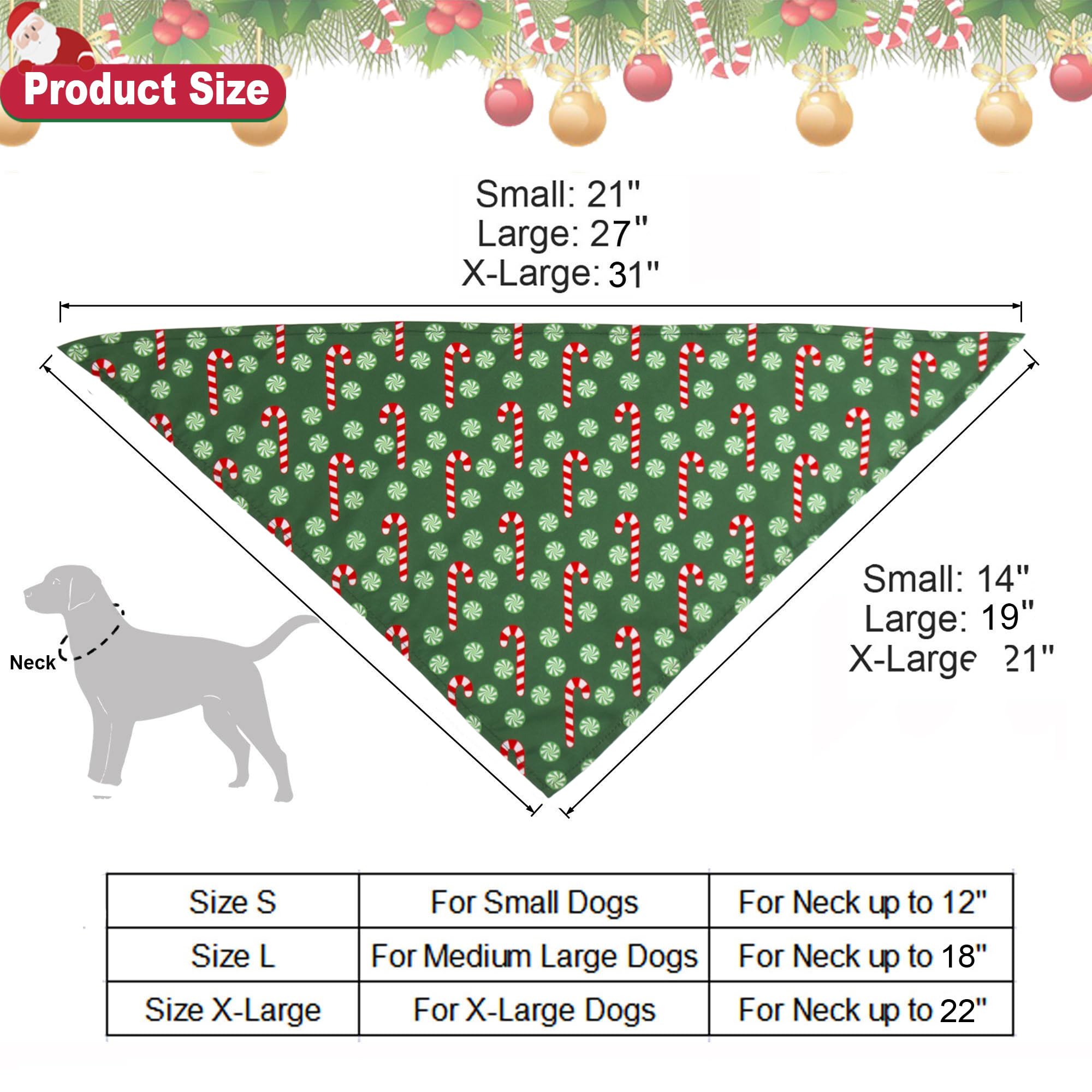 ADOGGYGO bandana navideña suave y transpirable para perros pequeños