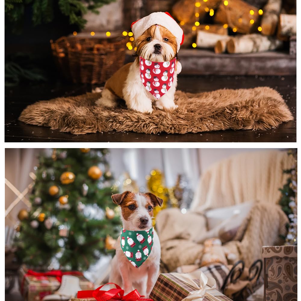 ADOGGYGO bandanas navideñas con diseño de Santa, perfecto para fiestas