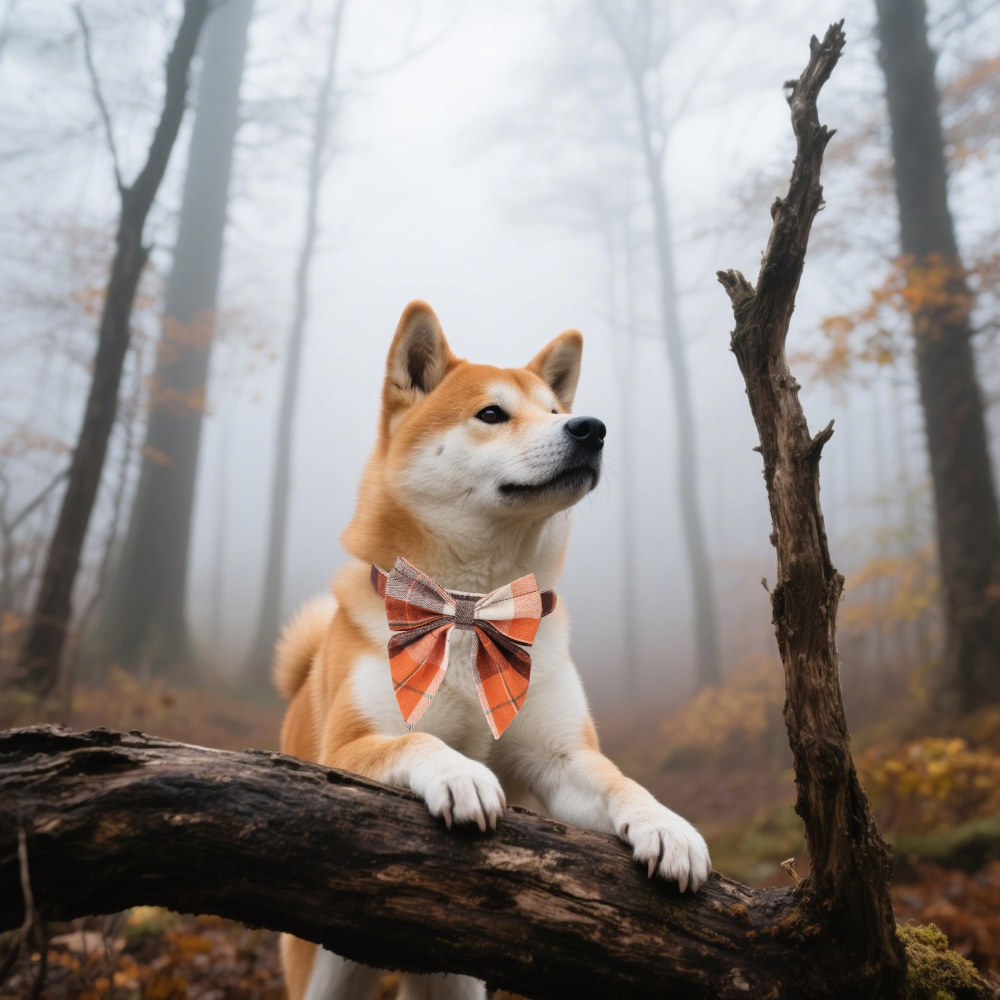 ADOGGYGO bowtie elastic dog collar offers easy on/off while keeping your pet adorable