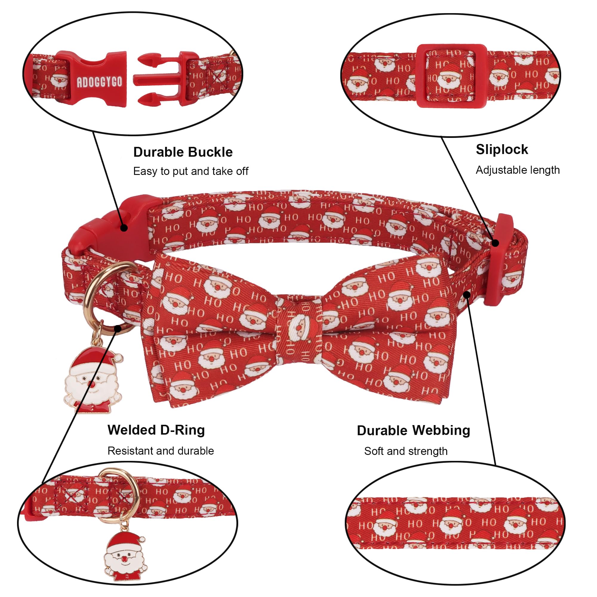 ADOGGYGO Christmas collar set ready for gifting during the holidays.