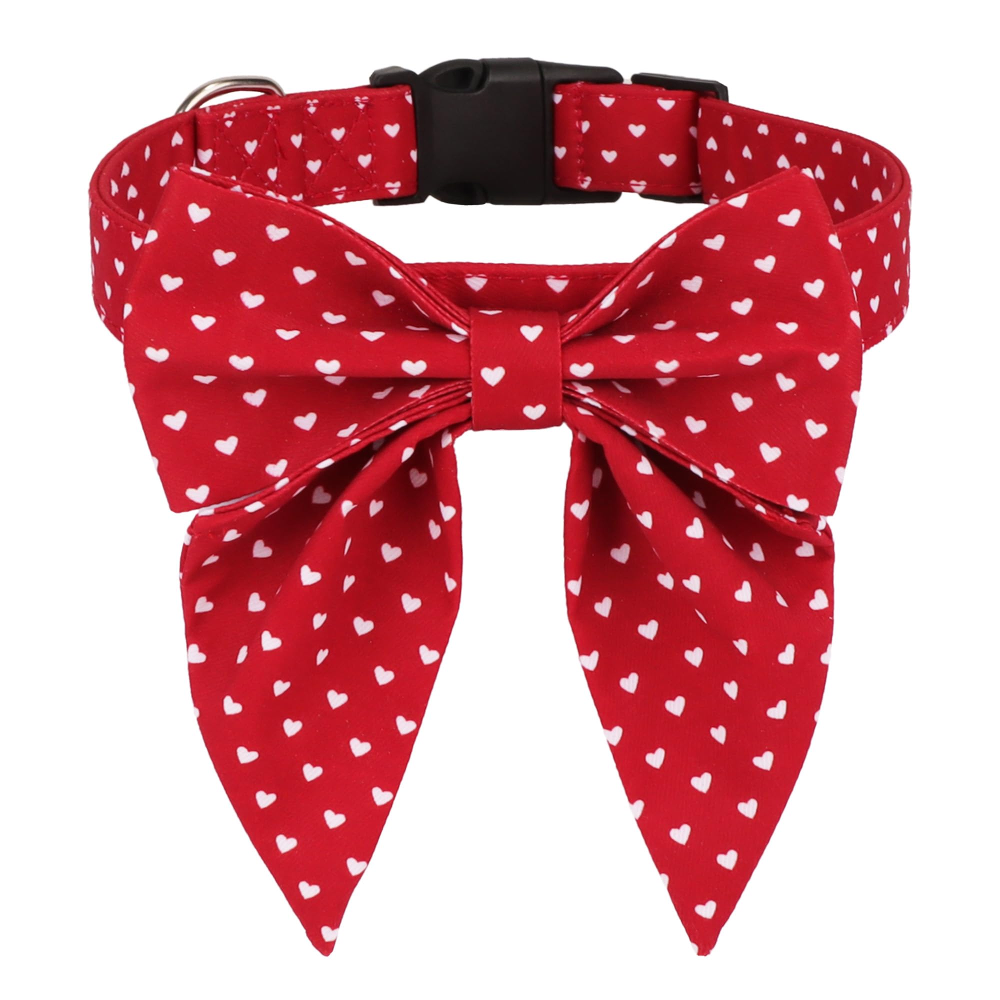 ADOGGYGO collar Valentín con lazo, ideal para paseos elegantes