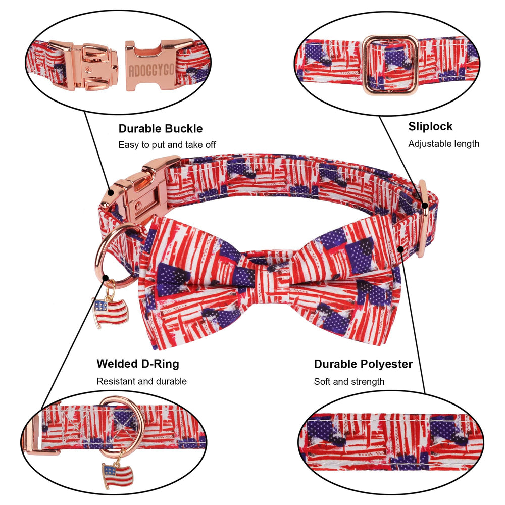 ADOGGYGO collar with metal D-ring for easy leash attachment