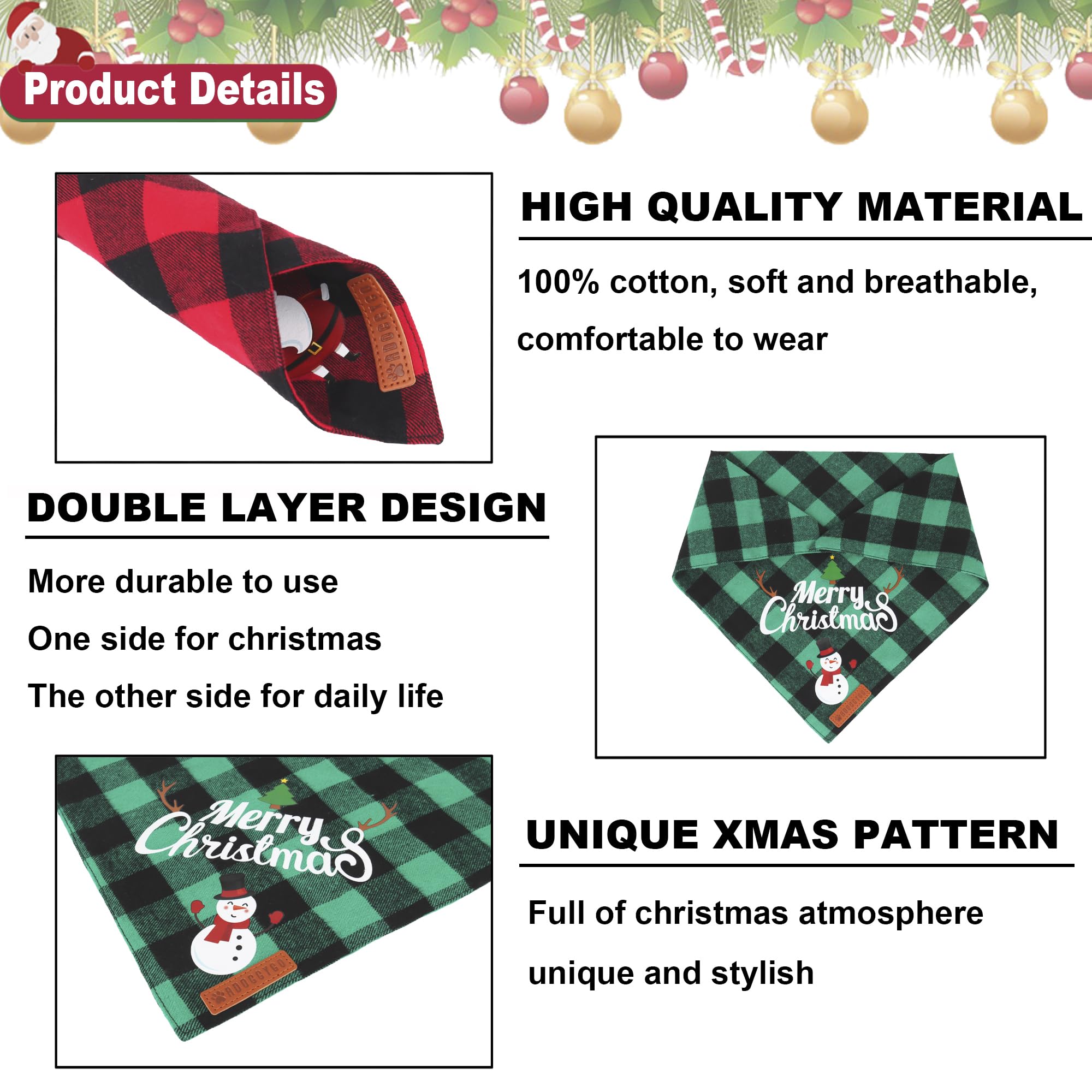 ADOGGYGO double-layer cotton bandana offers durability