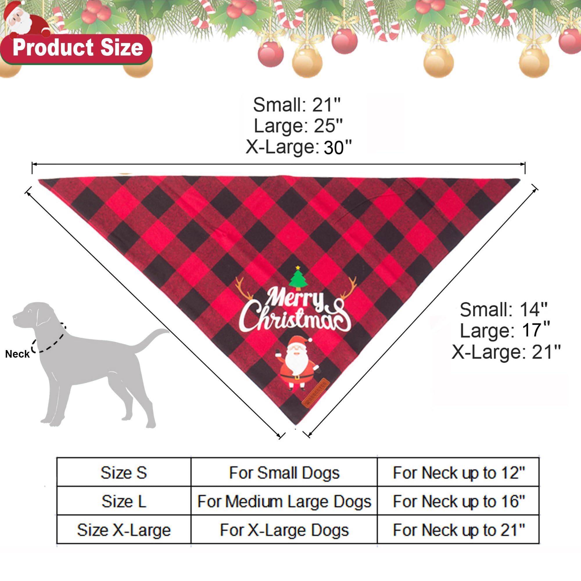 ADOGGYGO X-Large bandana fits up to 21 inches for big dogs