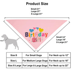 ADOGGYGO dog birthday bandana with blingbling letters for a festive, photo-worthy moment