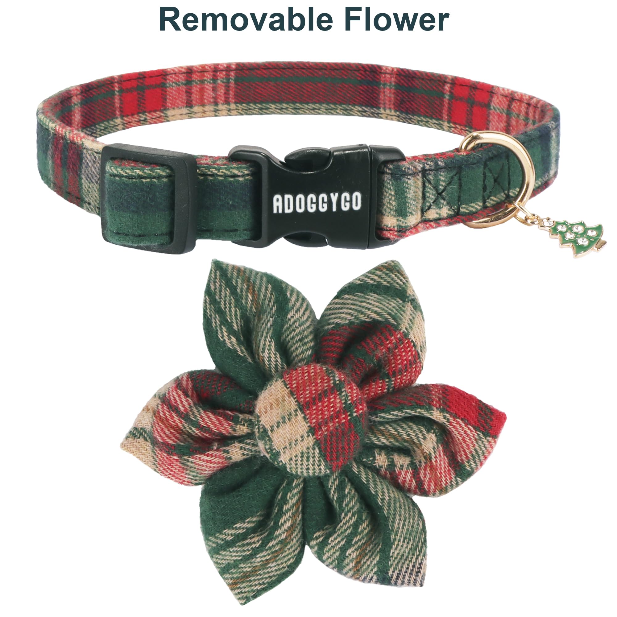ADOGGYGO holiday-ready set with two collars for versatile Christmas styling.