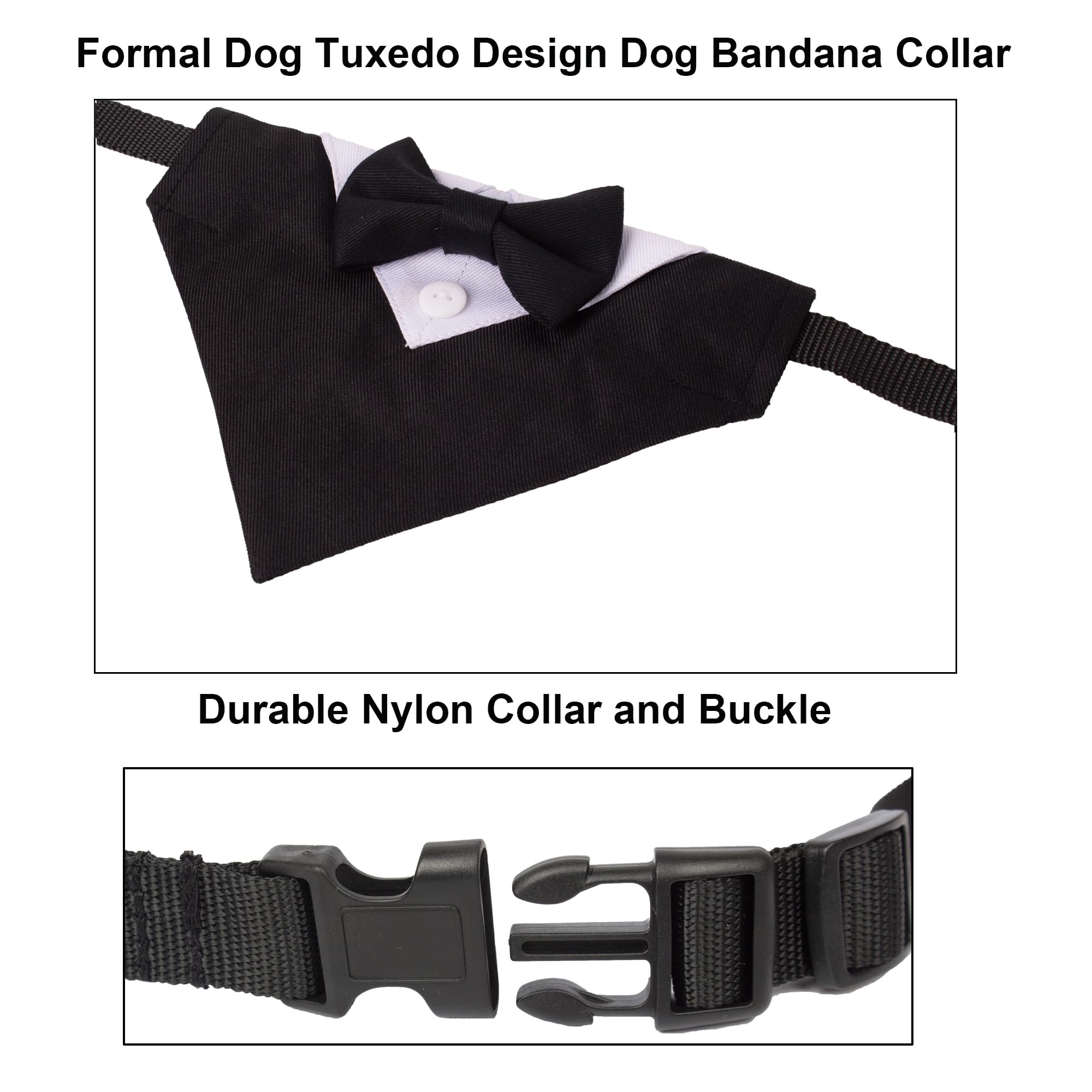 ADOGGYGO dog tuxedo worn on a dog for a stylish formal look