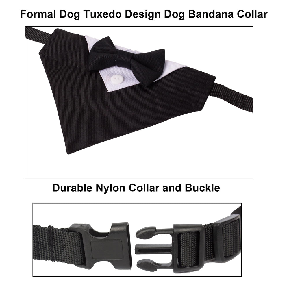 ADOGGYGO dog tuxedo worn on a dog for a stylish formal look
