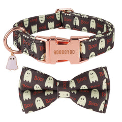 ADOGGYGO Halloween collar with bow elevates festive pet style