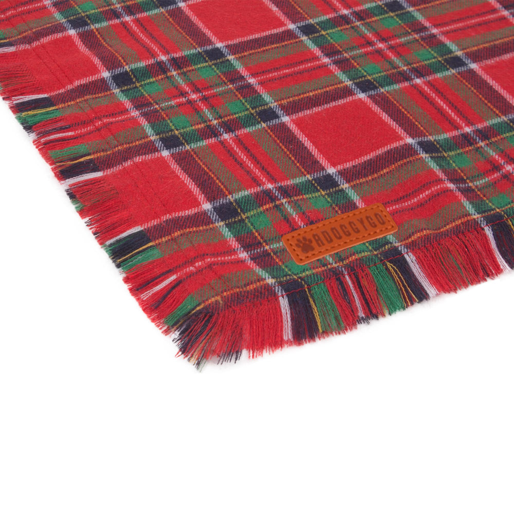 ADOGGYGO red-green Christmas bandana for dogs elevates holiday family moments.