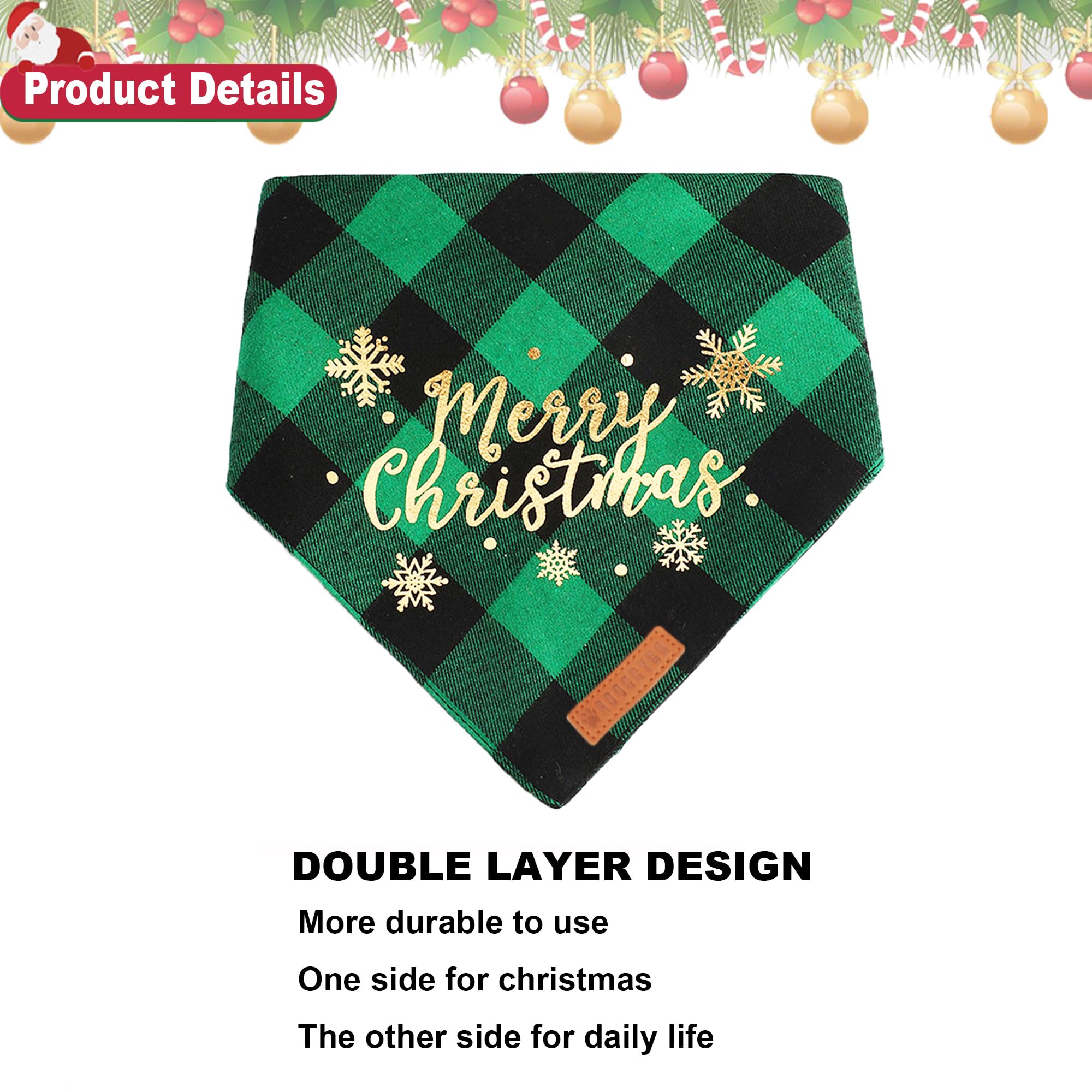 ADOGGYGO holiday-friendly bandana for Christmas day and parties.